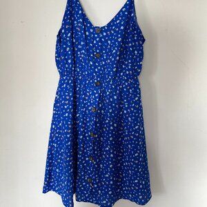 Summer Blue and Polko Dot Dress